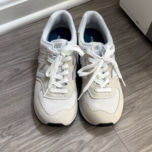 New Balance 574 Core Women's Cream & White Retro Sneakers